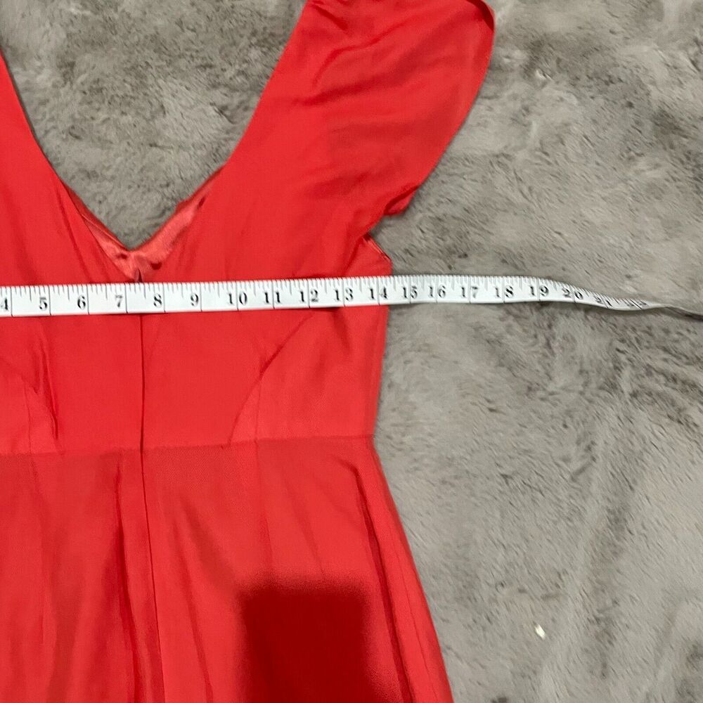 Jenny Yoo‎ Collection Red Ruffle Silk Blend Dress Size 0 Cocktail Wedding $265 - Picture 8 of 10